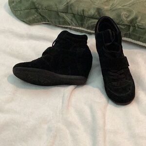 Black suede booties excellent condition